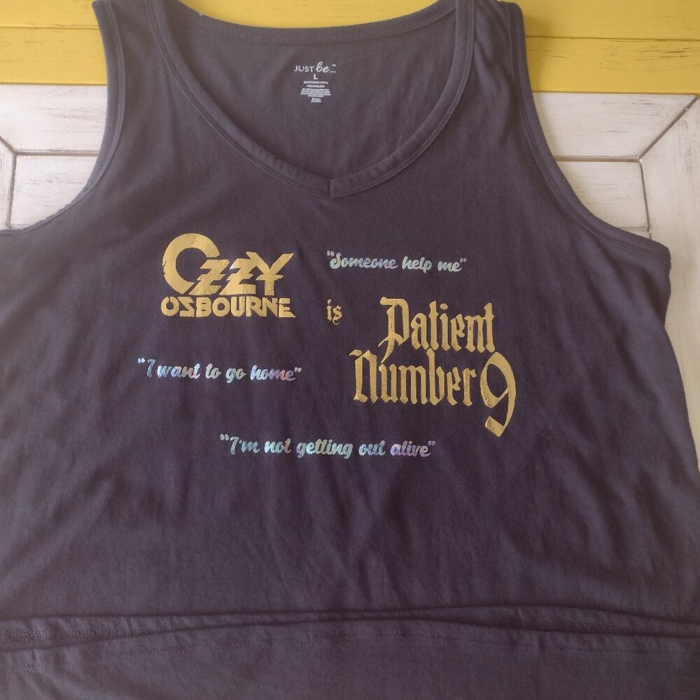Custom-made Ozzy themed black tank top